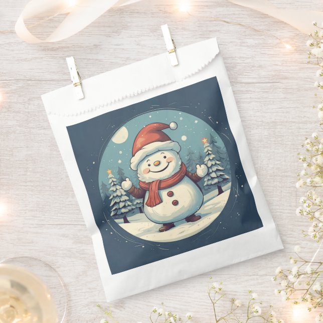Frosty Charm for the Holidays Favor Bag (Clipped)