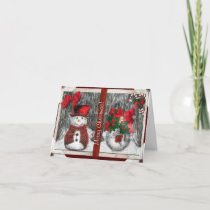 Frosty Christmas Greetings Holiday Card