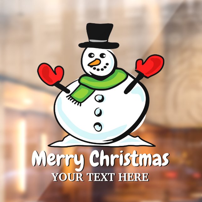 Frosty Christmas snowman decoration custom Window Cling (Sheet 2)