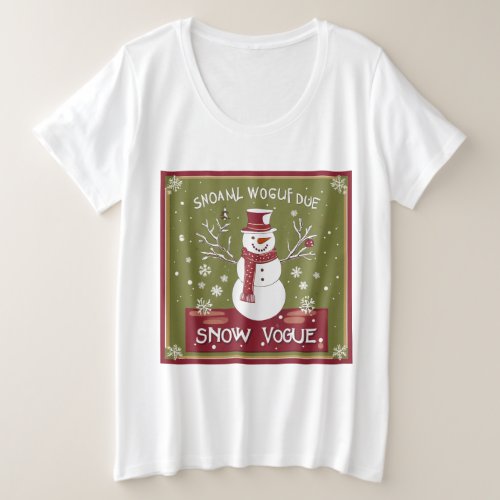 Frosty Elegance Vogue_inspired Snow Tee