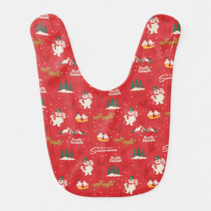 Frosty - Everyone's Favorite Snowman Pattern Baby Bib