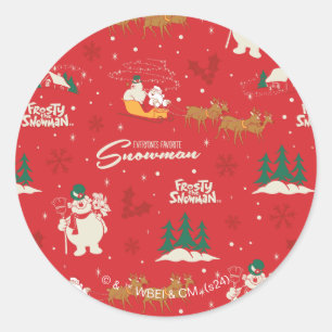 Frosty - Everyone's Favorite Snowman Pattern Classic Round Sticker