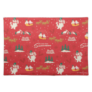 Frosty - Everyone's Favorite Snowman Pattern Cloth Placemat