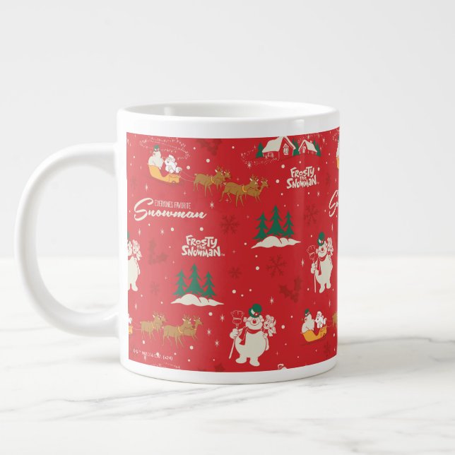 Frosty - Everyone's Favorite Snowman Pattern Giant Coffee Mug (Left)