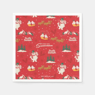 Frosty - Everyone's Favorite Snowman Pattern Napkins