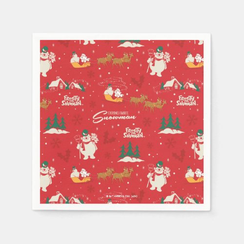 Frosty _ Everyones Favorite Snowman Pattern Napkins