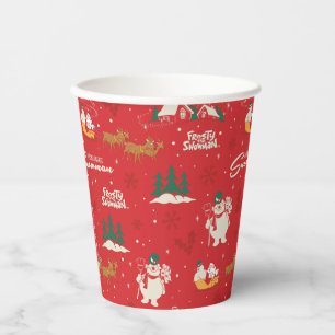 Frosty - Everyone's Favorite Snowman Pattern Paper Cups