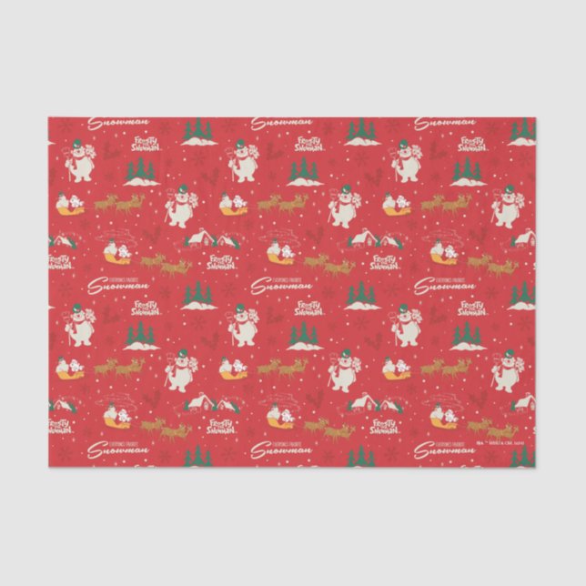 Frosty - Everyone's Favorite Snowman Pattern Tissue Paper (Front)