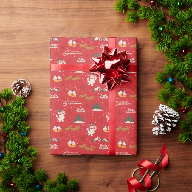 Frosty - Everyone's Favorite Snowman Pattern Wrapping Paper (Holiday Gift)