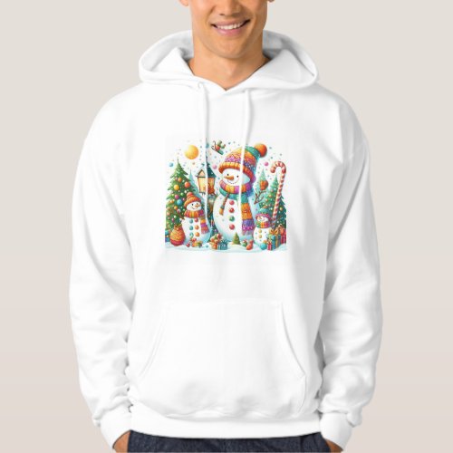 Frosty Fashion Cozy Snowman Sweatshirt Hoodie