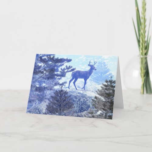 Frosty Forest Clearing Holiday Card