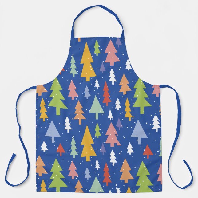  Frosty Forest Holiday Apron (Front)