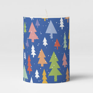 Frosty Forest Pillar Candle