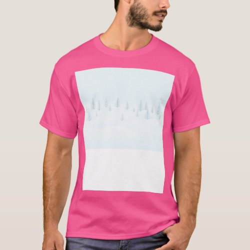 Frosty forest winter morning T_Shirt