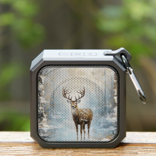 Frosty Forest Woodland Deer Bluetooth Speaker