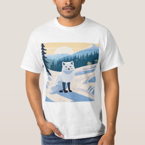 Frosty Fox Winter Wonderland Tee T_Shirt