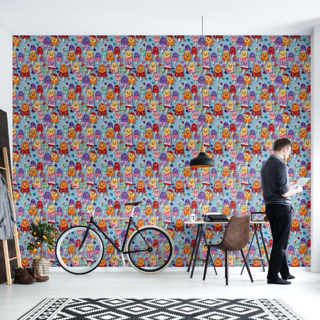 Frosty Fun and Playful I  Wallpaper (Living Room)