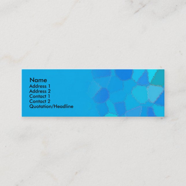 Frosty Glass Mini Business Card (Front)