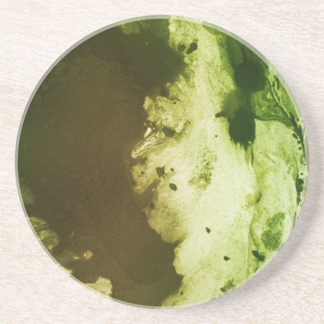 Frosty Green Drink Coaster (Front)