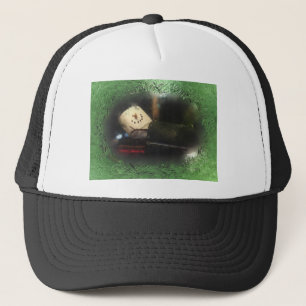 Frosty Green S'mores Snowman Trucker Hat