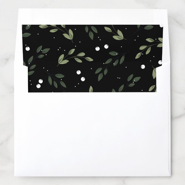 Frosty Green Wreath Envelope Liner (In Envelope)