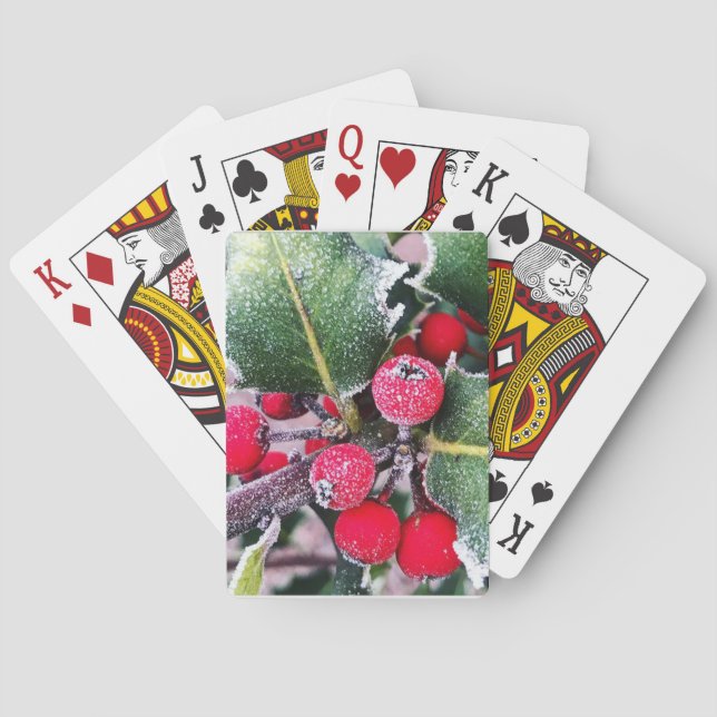 Frosty Holly Poker Cards (Back)
