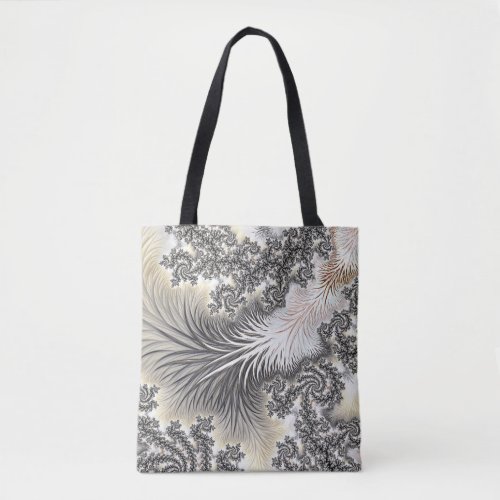 Frosty Ice Crystals Frozen Look Fractal Art Tote Bag