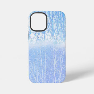 Frosty MIsty Trees Baby Blue iPhone 12 Mini Case