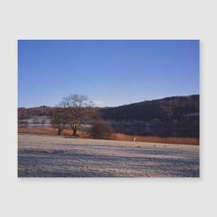 Frosty morning Esthwaite Water Cumbria England