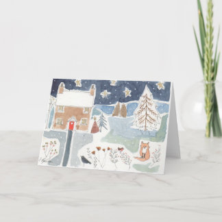 Frosty Night Holiday Card