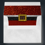 Frosty Outside Red Glitter Inside Christmas Party Envelope<br><div class="desc">Santa's style! Red frosty envelopes for the Christmas party.</div>