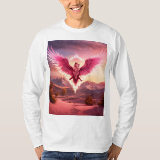 "Frosty Phoenix Art: Mystical Winter Avian decor" T-Shirt