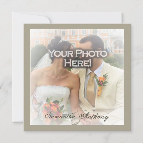 Frosty Photo Overlay Wedding Invitations