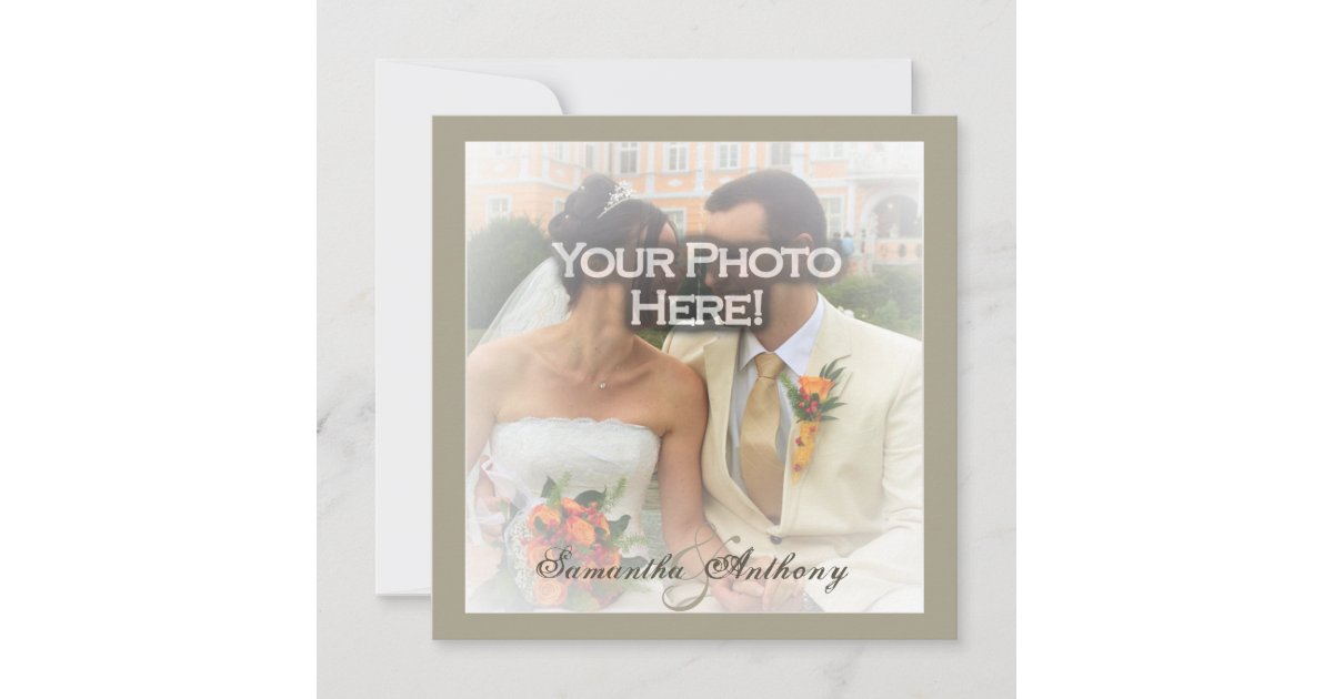 Frosty Photo Overlay Wedding Invitations Zazzle