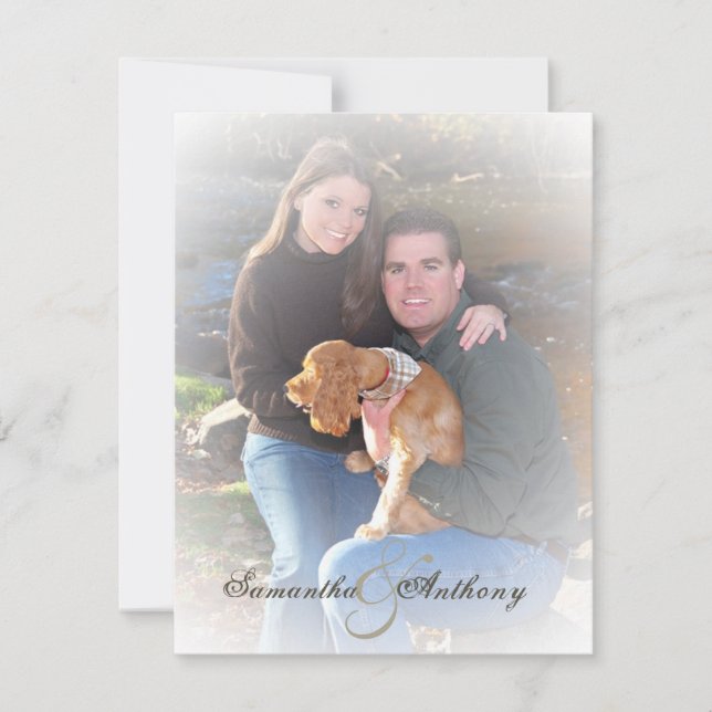 Frosty Photo Wedding Invitations (Front)