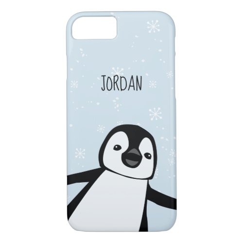 Frosty Playmate Personalized Penguin Winter iPhone 87 Case