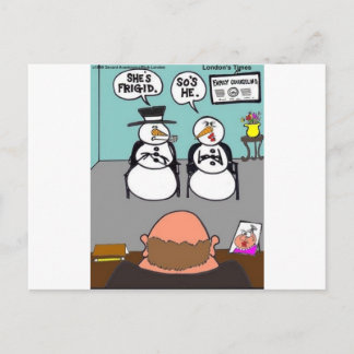 Frosty Relationships Funny Christmas gifts & Tees Holiday Postcard