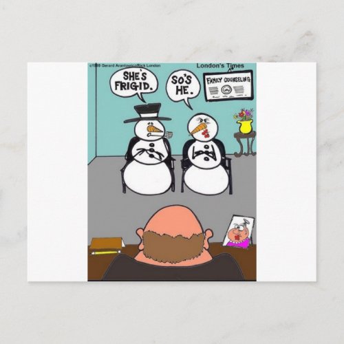 Frosty Relationships Funny Christmas gifts  Tees Holiday Postcard