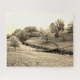 Frosty river valley jigsaw puzzle