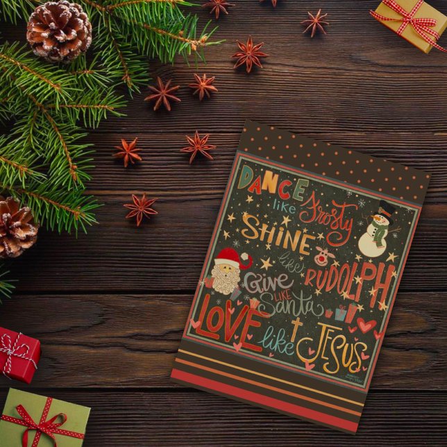 Frosty Rudolph Santa Jesus Christmas  Card (Creator Uploaded)