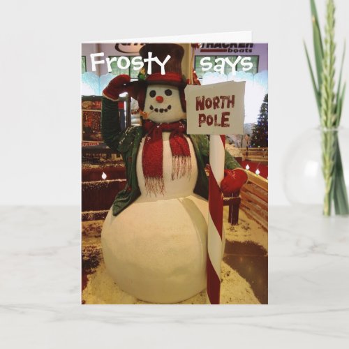FROSTY SAYS MERRY CHRISTMAS HOLIDAY CARD