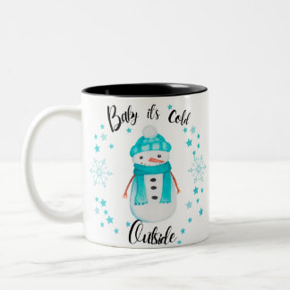 Frosty sips Two-Tone coffee mug