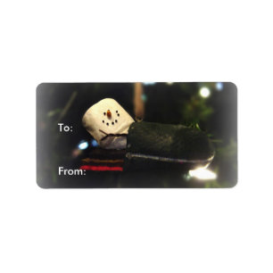 Frosty S'mores Snowman Gift Labels
