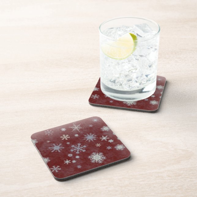 Frosty Snowflake Drink Coaster (Right Side)
