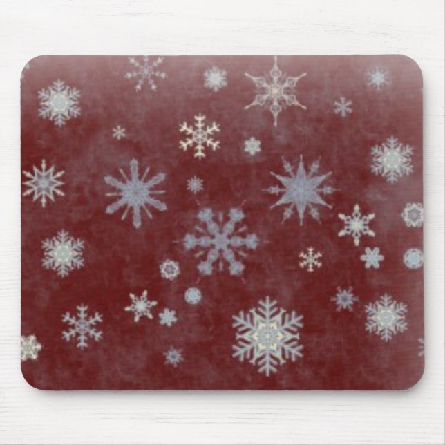 Frosty Snowflake Mouse Pad (Front)