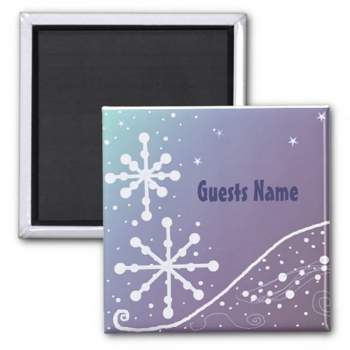 Frosty Snowflake Place Holder Magnet