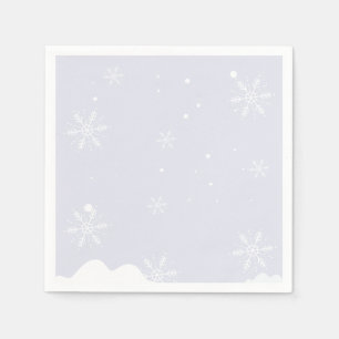 Frosty Snowflakes Birthday Party Napkins