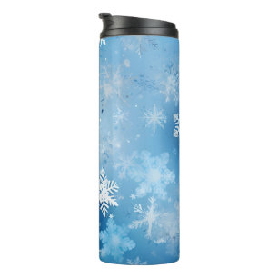 Frosty Snowflakes Thermal Tumbler