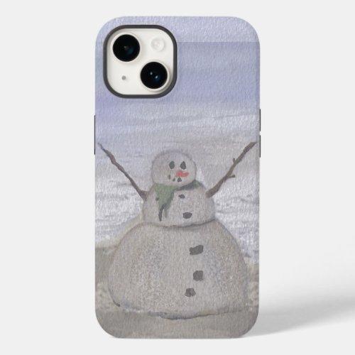 Frosty Snowman At The Beach Case_Mate iPhone 14 Case