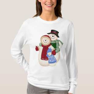 Frosty Snowman Family - Blue T-Shirt